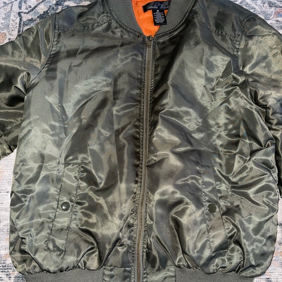Olive Green Bomber Jacket - Picture 2 of 5